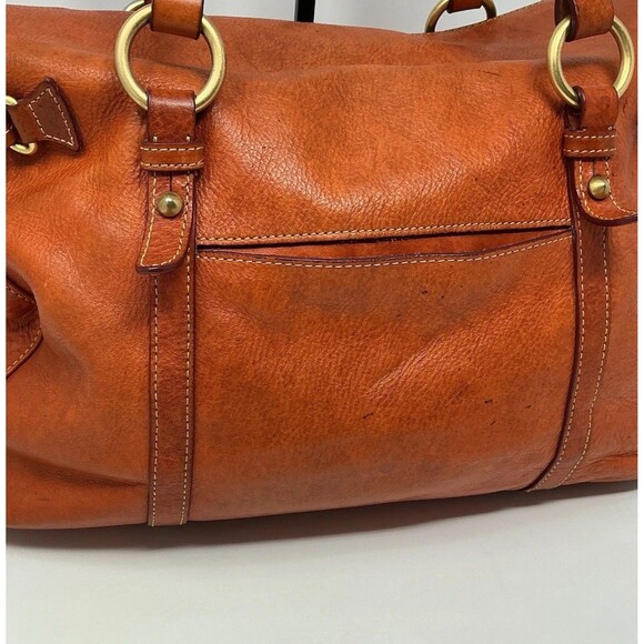 Dooney & Bourke Florentine Smith Bag Leather Satchel Natural 2011 Rugged Luxury - Picture 10 of 16